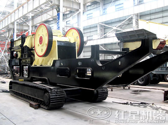 紅星履帶式液壓驅(qū)動破碎站，助力建筑垃圾變廢為寶